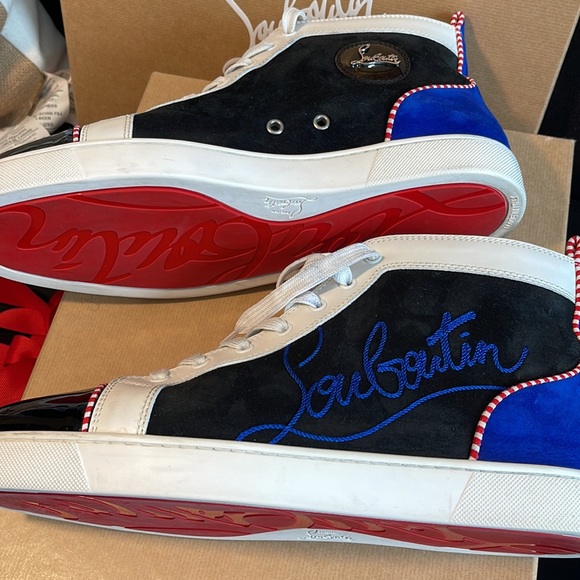 ✨HOST PICK✨ Men’s Navy Louis Flat High Tops - Picture 10 of 16